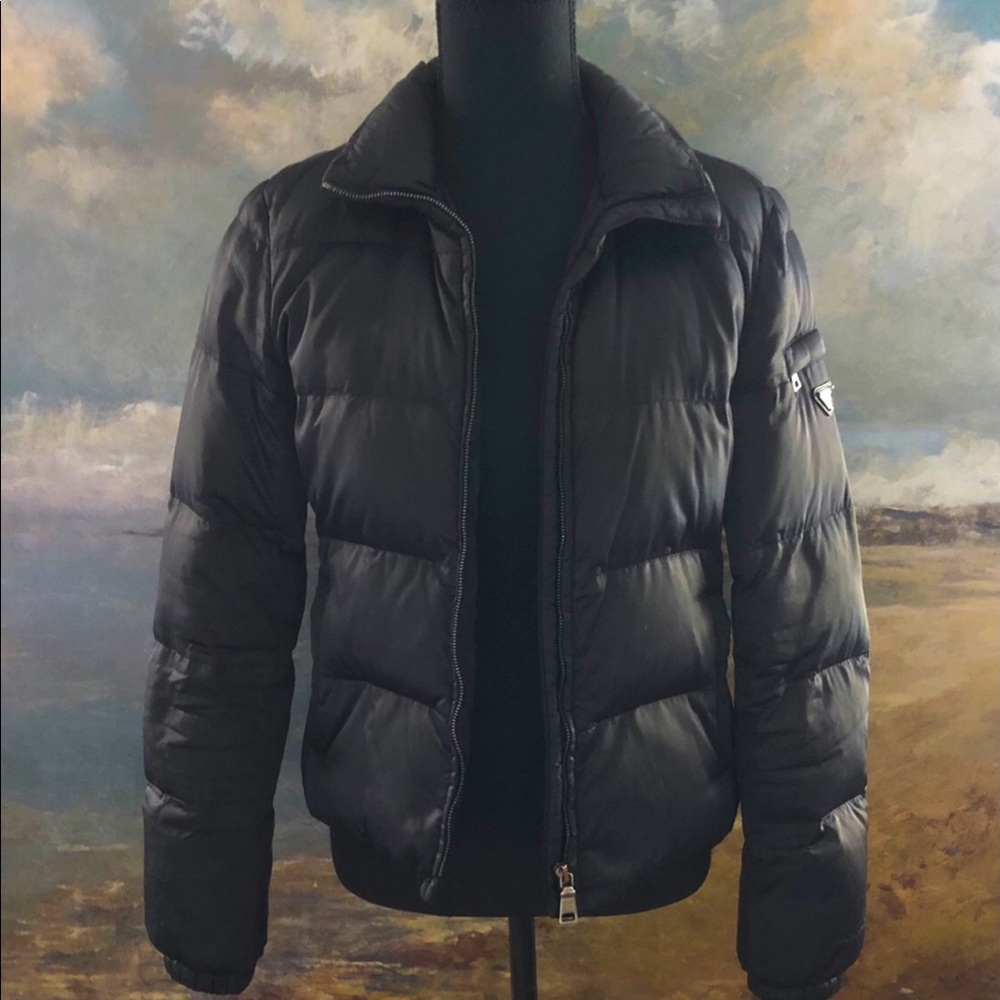 Black PRADA quilted puffer jacket